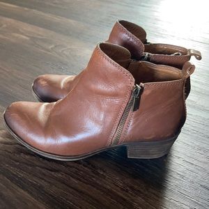 Lucky Brand Basel Leather Boots size 8 toffee